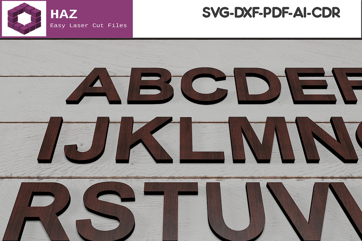 Laser Cut Alphabet Letters 289, a Graphic by AtacanDigital (Photo 3 of 3)
