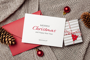 Christmas Greeting Card Mockup