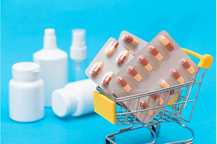 Pills and Capsules in Shopping Cart, a Health & Medical Photo by InfinitumProdux