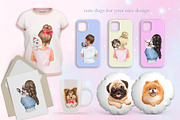 Dog breeds. Clipart for dog lovers., an Illustration by SavinV (Thumbnail 4 of 6)