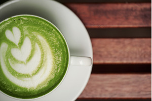 Cup of green tea matcha latte, a Food & Drink Photo by Anna Efetova