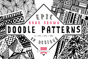 Epic Hand Drawn Doodle Patterns, a Pattern Graphic by Katy Clemmans (Thumbnail 1 of 3)