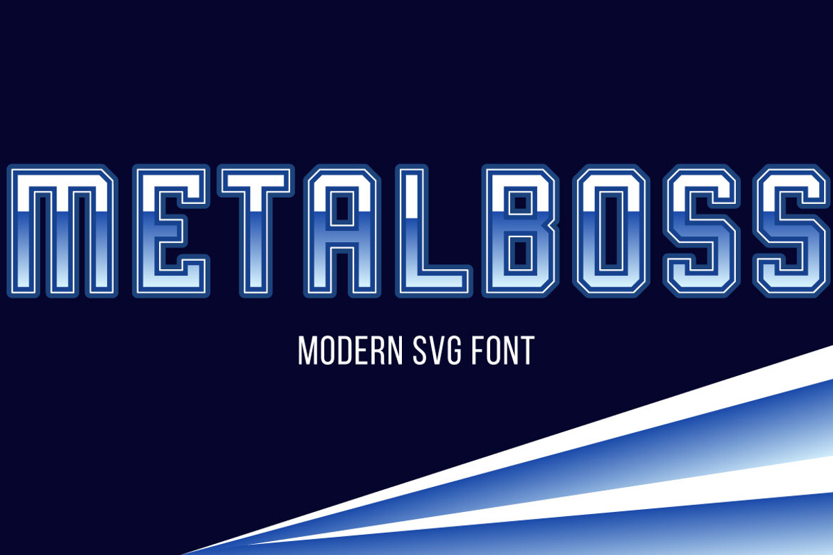 MetalBoss - Futuristic Modern Font, a Sans Serif Font by Mightyfire (Photo 1 of 4)