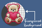 Valentine Teddy Bear PNG, an Illustration by Canvas Craft (Thumbnail 2 of 7)