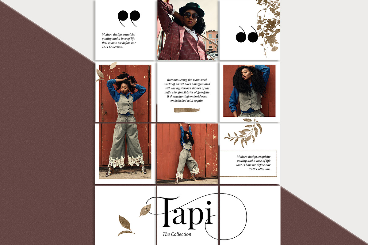 Tapi Instagram Grid Template, a Social Media Template by The Urban Paper (Photo 3 of 4)