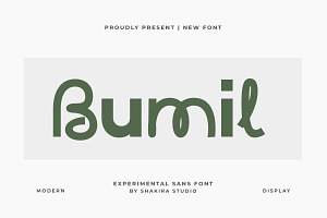 Bumil - Unique Sans Font, a Sans Serif Font by Shakira Studio