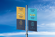 Pole Banner Mockup, an Advertising Mockup by DSNA Mockup (Thumbnail 5 of 5)