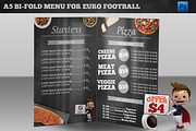 A5 Bi-Fold Menu Euro 2016 Football, a Brochure Template by Studio 19 (Thumbnail 3 of 7)
