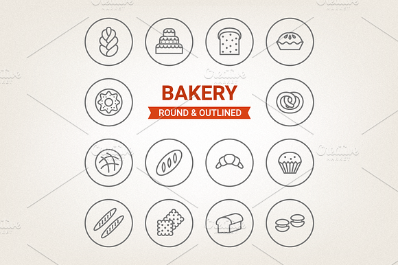 Circle Bakery Icons