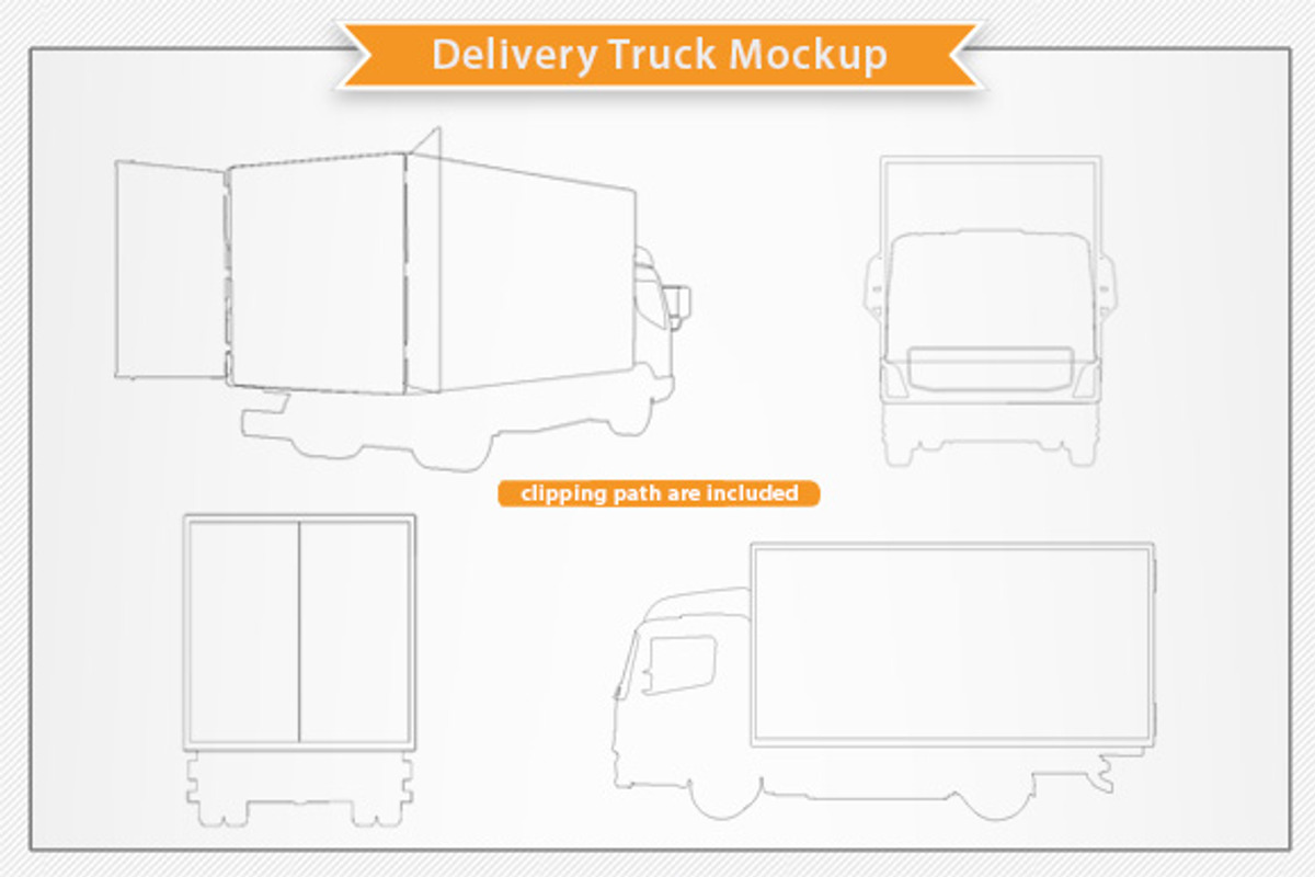 Delivery Truck Mockup PSD Pack, an Advertising Mockup by Plus Media (Photo 4 of 5)