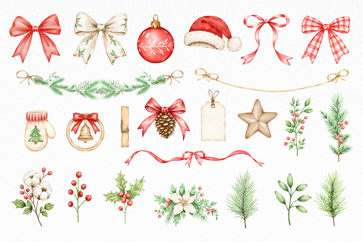 Watercolor Baby Christmas Clothes, a Seasonal Illustration by SvetaArtStore (Photo 4 of 8)