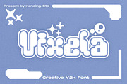 Vixela - Creative Y2K Font, a Sans Serif Font by Pixel Picasso Studio (Thumbnail 1 of 12)