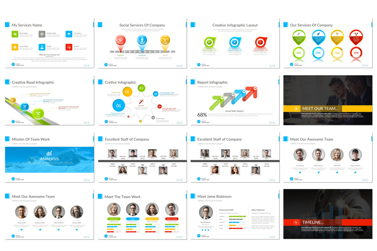 Professional Presentation Template, a Presentation Template by UniqueStudio (Photo 4 of 13)