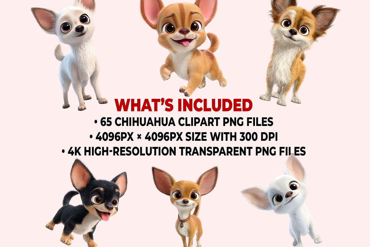 Chihuahua Clipart PNG Bundle, a Graphic by M9 Design (Photo 11 of 11)