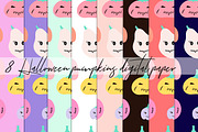 Halloween Pumpkins Digital Paper, a Pattern Graphic by kh_cat (Thumbnail 2 of 3)