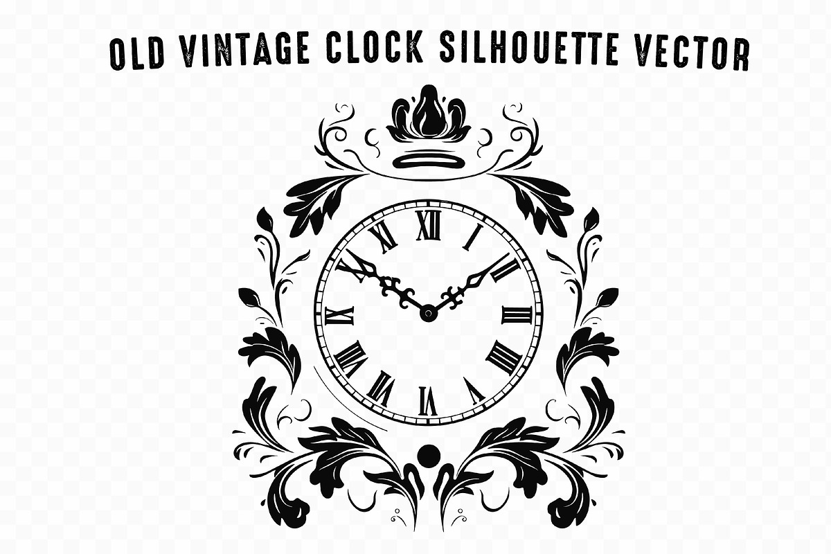 Vintage Clock Silhouette SVG Set, a Technology Illustration by Gfx Expert Team (Photo 2 of 3)