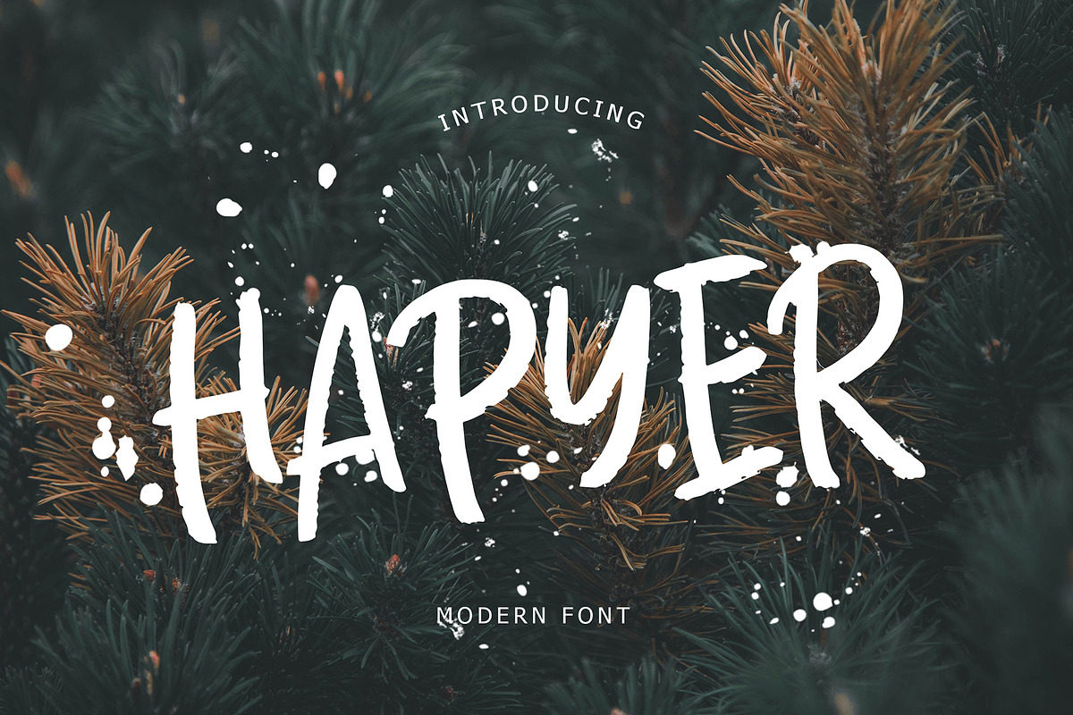 Hapyer Modern Font, a Script Font by Formatika Studio (Photo 1 of 8)