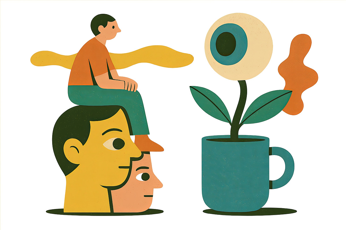 Surreal animated scene with isolated, an Illustration by Dvoevnore photos