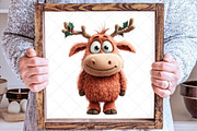 Whimsical Santa & Reindeer Clipart, an Illustration by SinaCreation (Thumbnail 5 of 7)