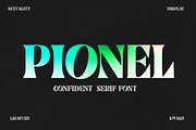Pionel, a Serif Font by Fontastic (Thumbnail 1 of 10)