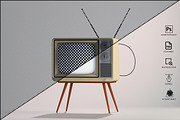 Retro Tv Mockup Pack, a Household Mockup by GraphicVil (Thumbnail 10 of 23)