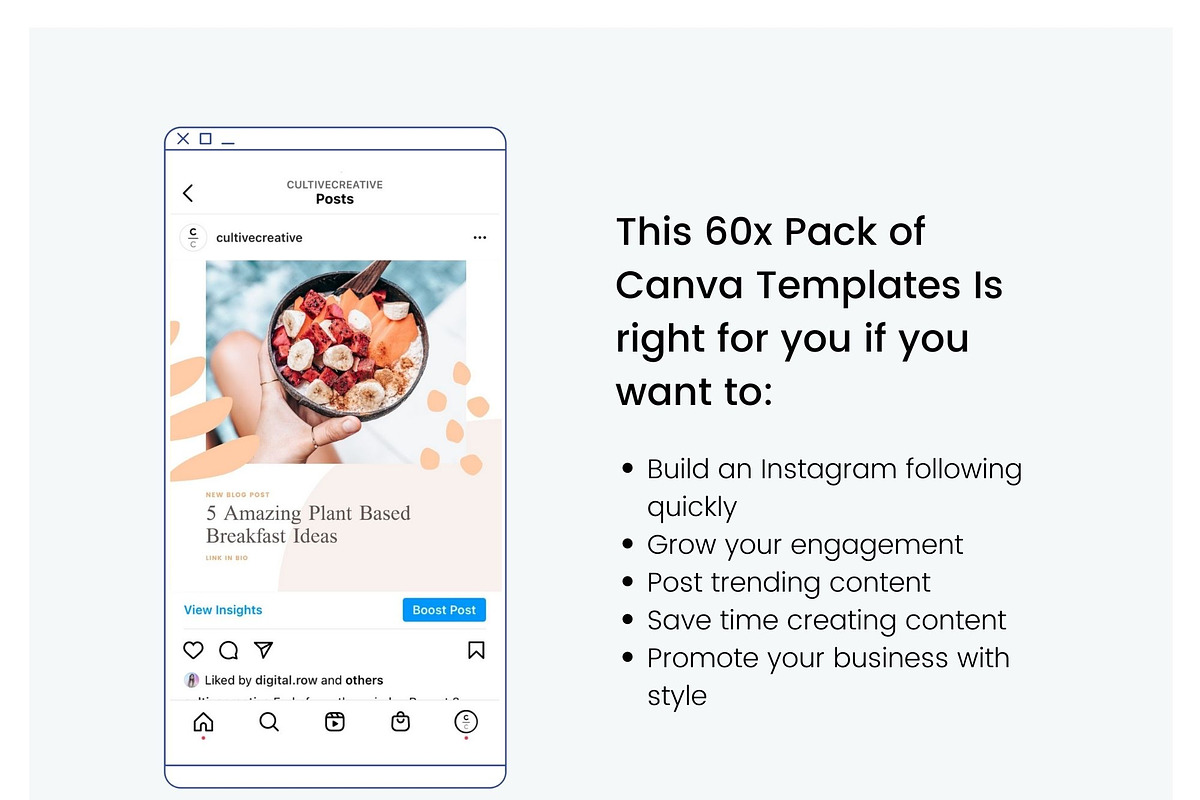 Wellness Instagram Feed Canva, a Social Media Template by Cultive Creative (Photo 3 of 13)