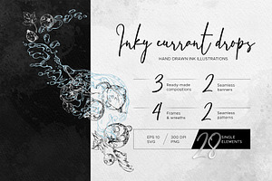 Inky currant drops