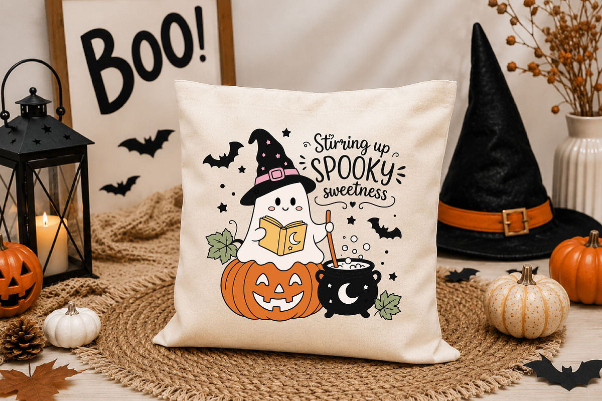 Cute Halloween Ghost Witch PNG, a Seasonal Illustration by Designworld (Photo 3 of 4)