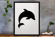 Dolphin Silhouette SVG, an Animal Illustration by newminddesign (Thumbnail 3 of 3)