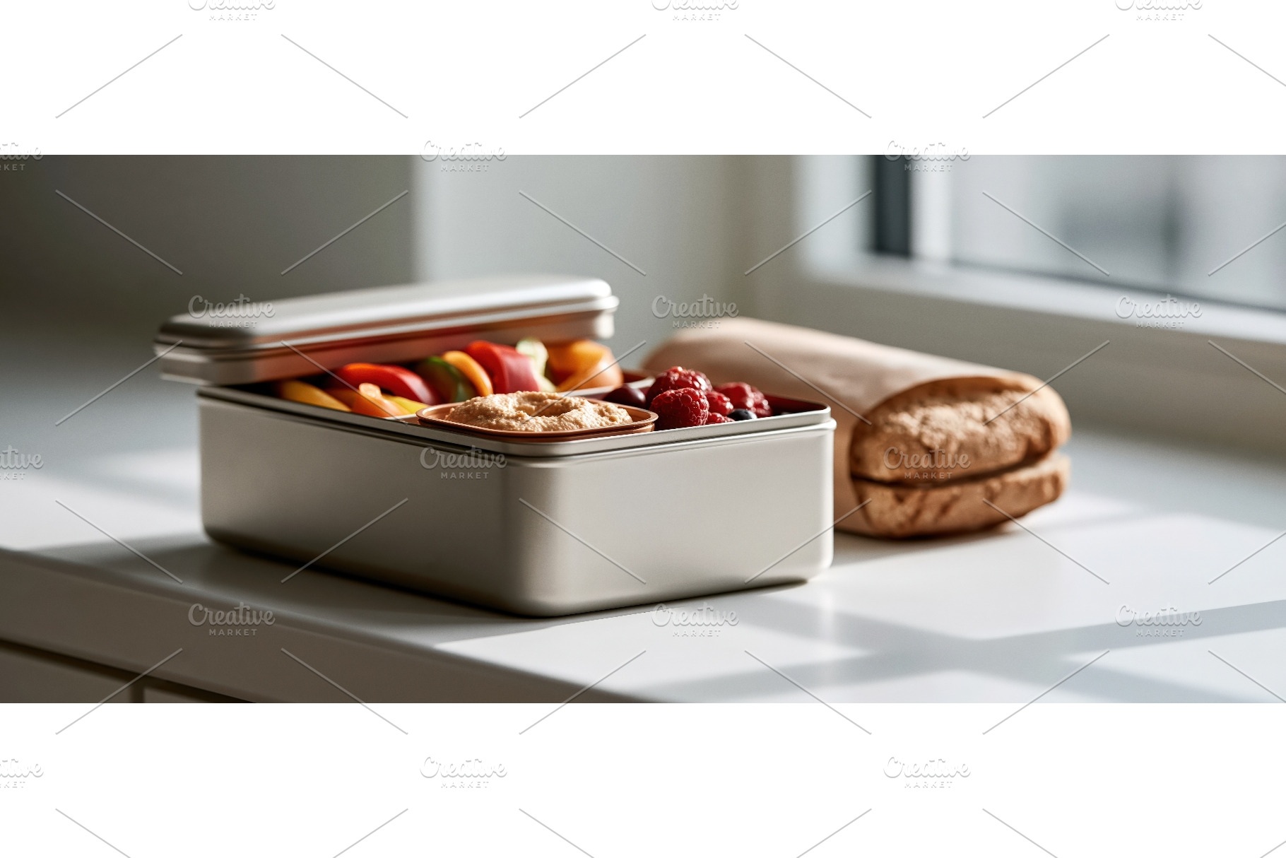 Modern Stainless Steel Bento Lunch, a Food & Drink Photo by piter.goskov