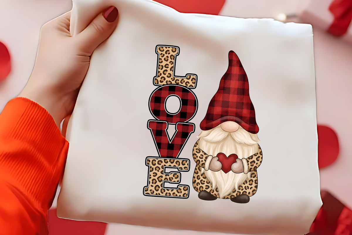 Love Christmas Gnome Heart PNG Art, a Seasonal Illustration by CrexoraLab (Photo 2 of 4)