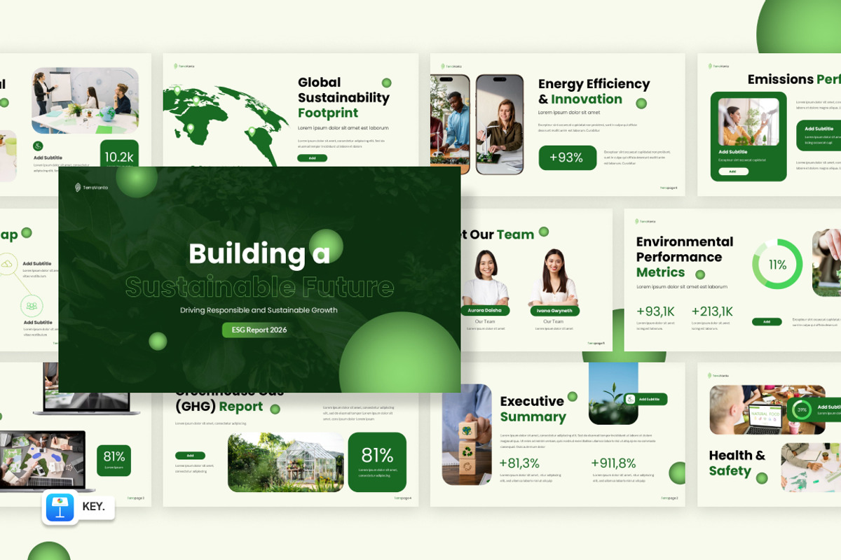 ESG Report Keynote, a Presentation Template by Loin Studio (Photo 1 of 4)