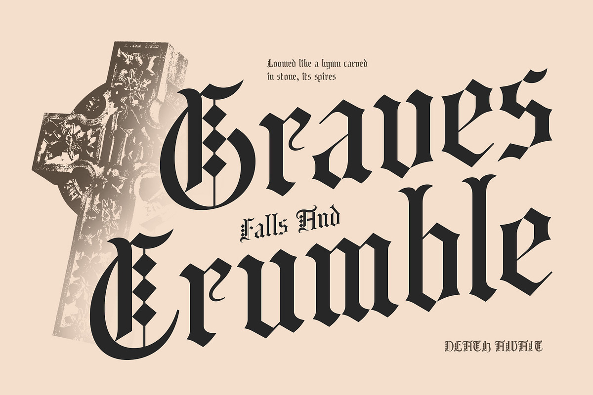 CS Enigma – Blackletter Font, a Blackletter Font by Craft Supply Co. (Photo 5 of 8)