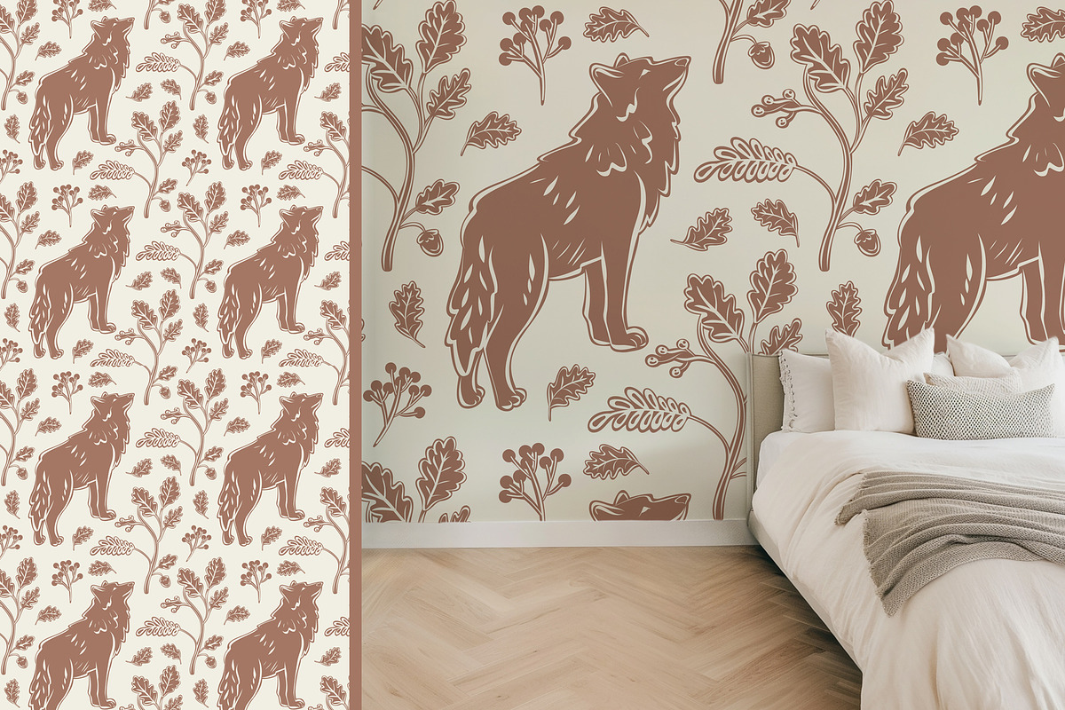 Linocut Animals rustic patterns, an Animal Illustration by Carpet Tapete Pretzel (Photo 16 of 17)