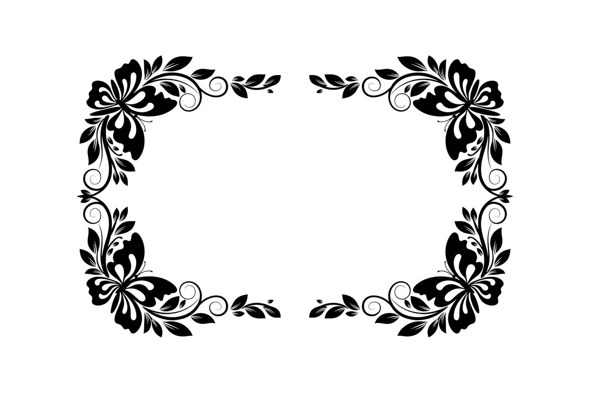Butterfly Floral Vintage Frame Bundl, an Illustration by Creativeshirt (Photo 33 of 51)
