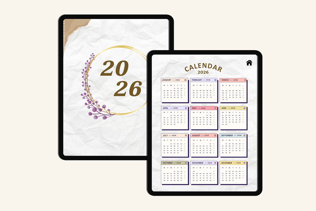 2025-2026 Digital Vision Board Plann, a Stationery Template by Designmela01 (Photo 5 of 8)