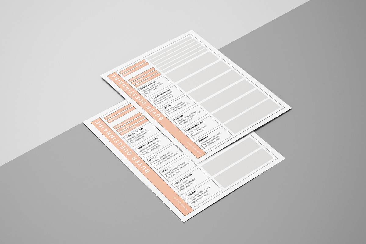 Buyer Questionnaire, a Flyer Template by crazyOWL