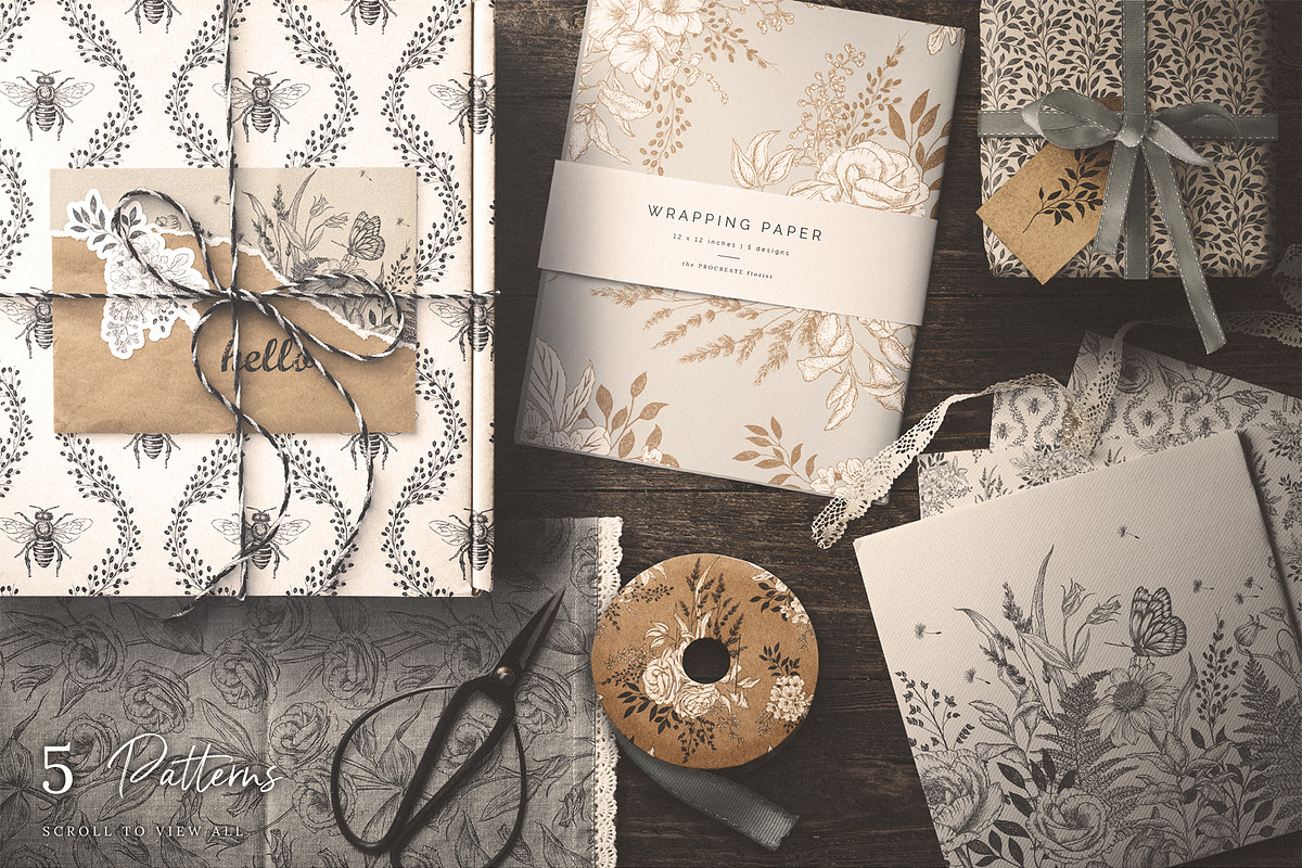 Floral Procreate Brushes and Stamps, a Brush Add-On by Sophia J Caldwell (Photo 5 of 18)