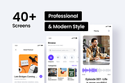 Corecast - Podcast App UI Kit, an UI Kit Template by Sans Design (Thumbnail 3 of 6)