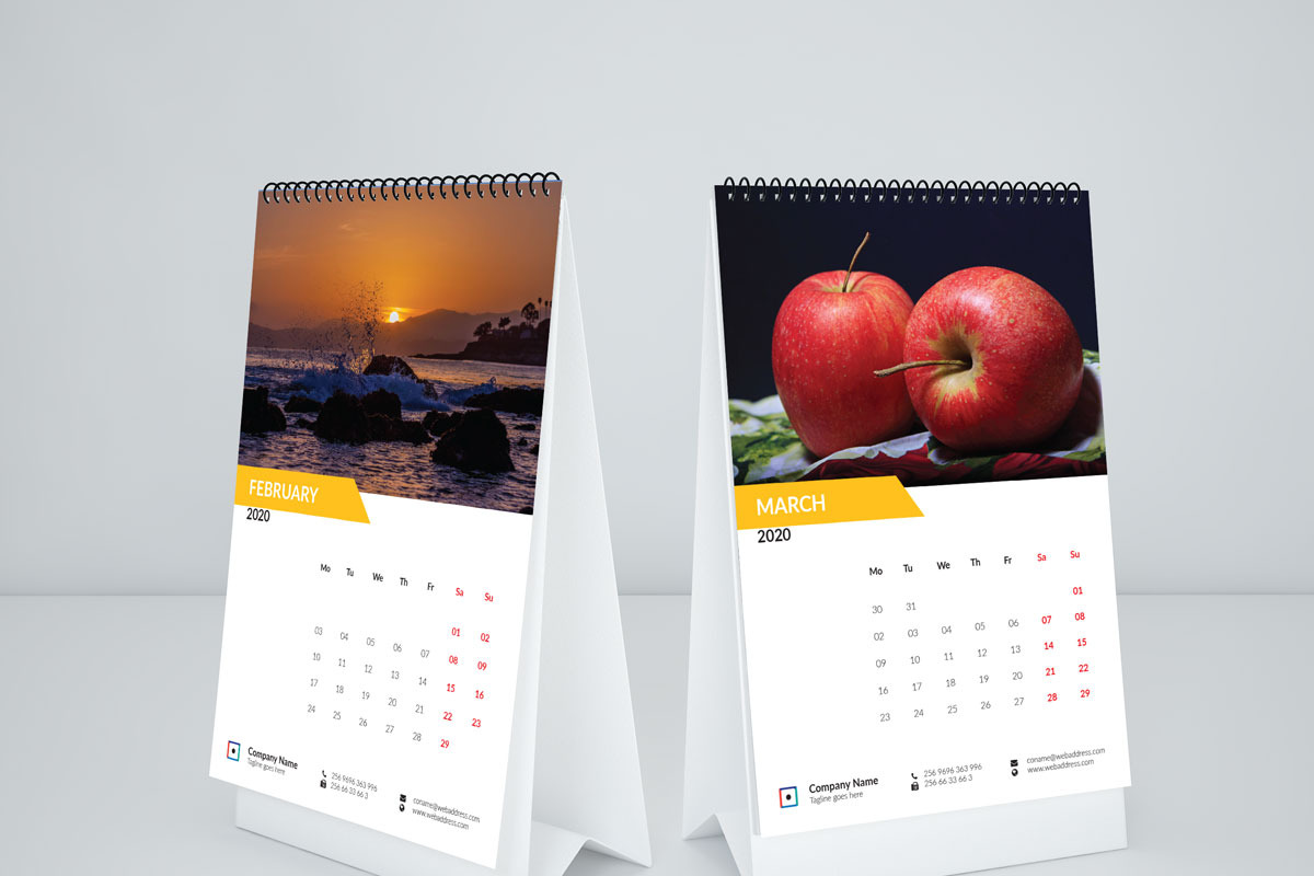 Calendar Template 2020 | Desk, a Stationery Template by graphicbox (Photo 4 of 5)
