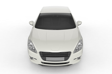 White sedan car on white background containing car, sedan, and mock, a Transportation Photo by Pozitivo