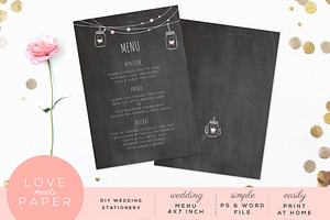 Wedding Menu M1018