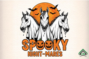 Halloween Spooky Ghost Horse Png, an Illustration by Craft Nest