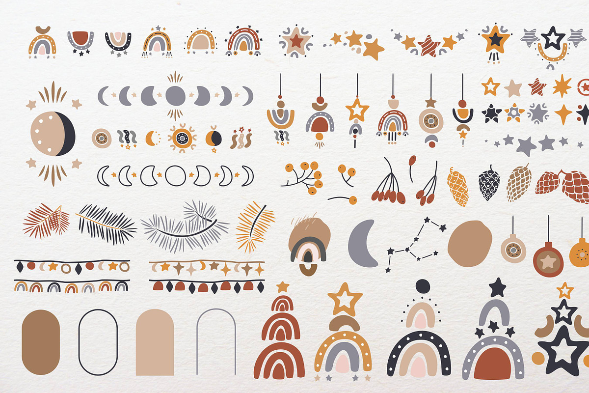 Boho Christmas horses and unicorns, an Object Graphic by yttadesign (Photo 3 of 15)