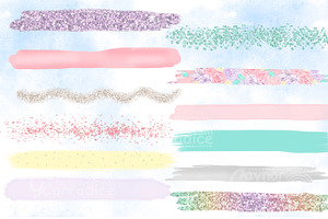 Pastel Brush Strokes Clipart