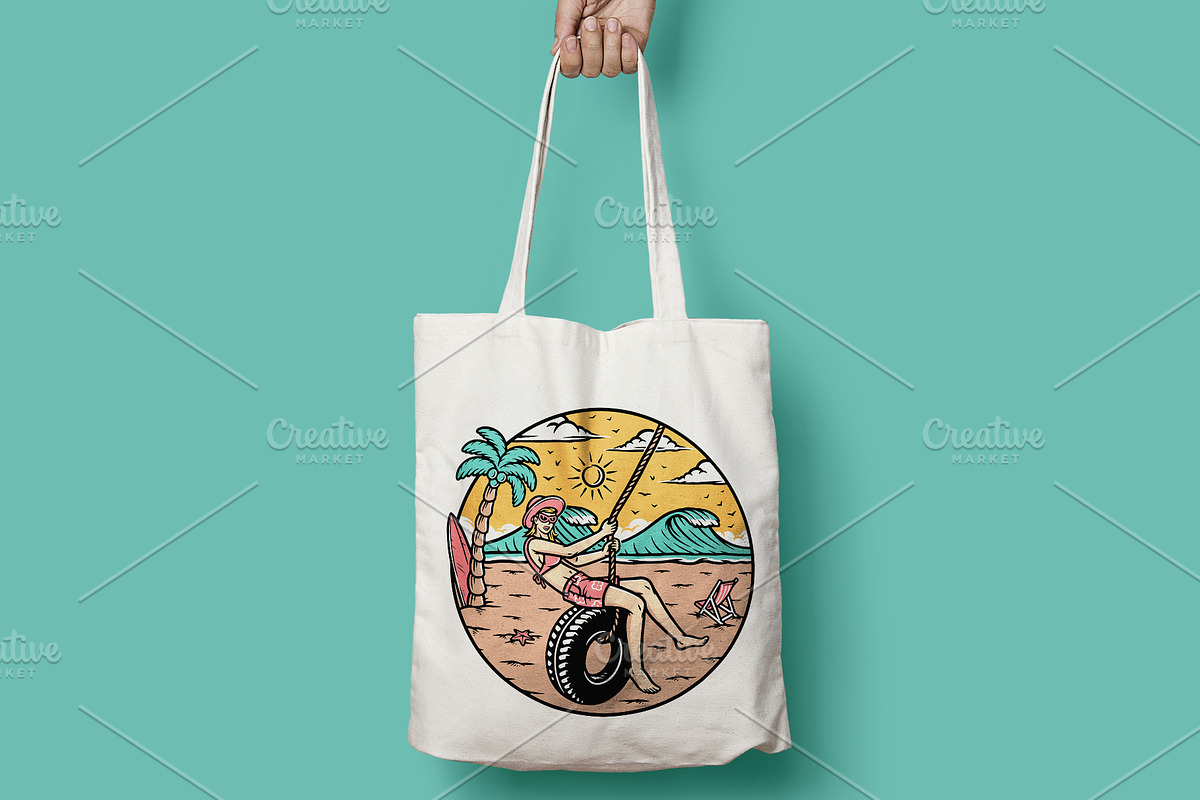 Women having fun on the beach, a Person Illustration by gunaonedesign (Photo 4 of 5)