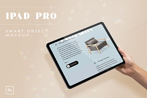 Ipad Pro Smart Object Mockup Psd