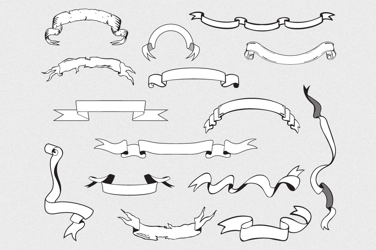 Banners & Ribbons Vector Pack, an Object Graphic by blacksheepsupply (Photo 1 of 2)