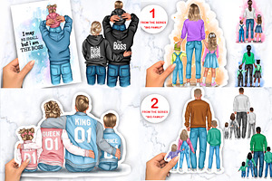 Family Clipart, Bundles, Big Set.