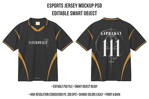 Esports Jersey Mockup PSD